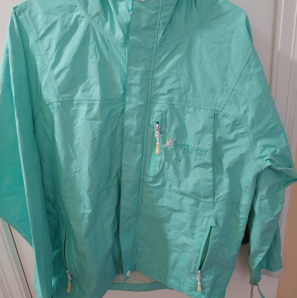 Frogg toggs size small teal raincoat